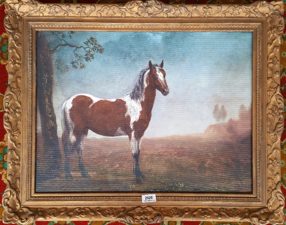 A.T.O. A COLOURED PRINT of a pony, in a contemporary frame. 29.5" x 23.5".