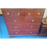 A 19TH CENTURY STRAIGHT FRONTED CHEST