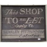 'THIS SHOP TO LET' SIGN.