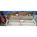 TWO MEDICAL STAINLESS STEEL STERILISATION KITS.