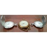 THREE MODERN POCKET WATCHES.