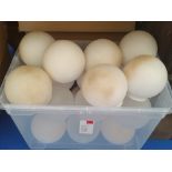 A BOX LOT OF ROUND SHADES.