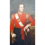 A.T.O. A LARGE COLOURED PORTRAIT PRINT of a military gentleman. U.F. 32" x 53".