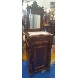 A GOOD CONTINENTAL SIDE CABINET with marble top.