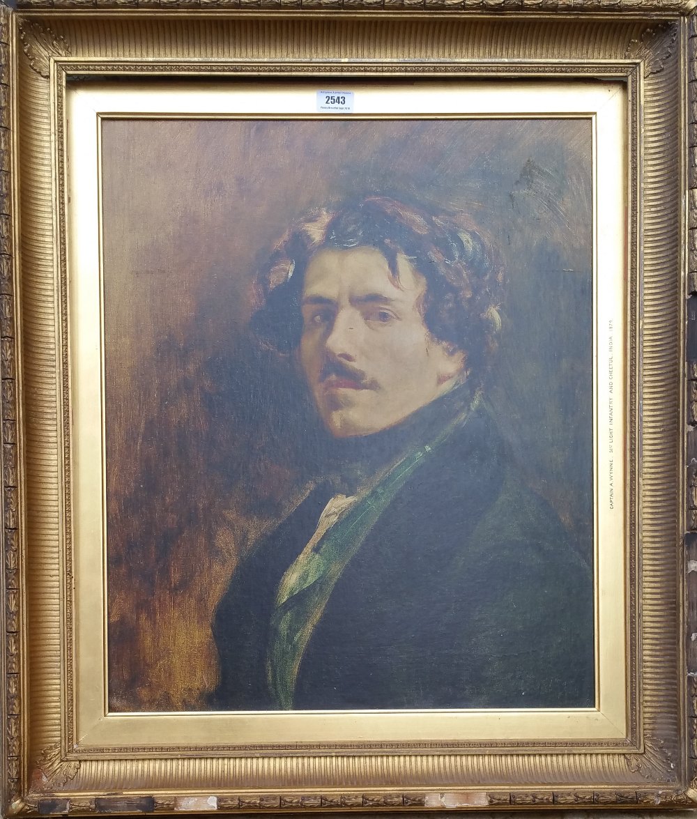 A.T.O. A COLOURED PRINT of a gentleman in a 19th century gilt frame. 27.5" x 32".