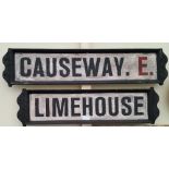 'CAUSEWAY E AND LIMEHOUSE' SIGNS.