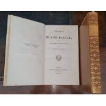 PASCAL, BLAISE - Lettres écrites a Un Provincial & Pensées, Paris 1829, new ed., 2 vols 8vo, full