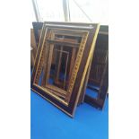 A QUANTITY OF LARGE GILT PICTURE FRAMES.