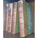 CUNNINGHAM, PETER (ED) - Oliver Goldsmith's Works, London 1854, 4 vols, half-leather - wear to