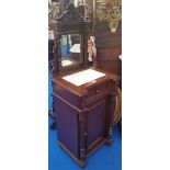 A PAIR OF CONTINENTAL BEDSIDE CABINETS with single drawer over single door with mirror backs.