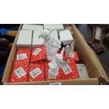 A QUANTITY OF NEW PLASTER CHERUB ORNAMENTS, ETC., BOXED.