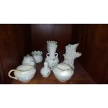 Eight Belleek Porcelain Items.