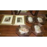 A Quantity of Silk Panelled Pictures.