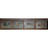 A Set of Six Framed Lithographic Prints after Sutrees, Illustrated by Leech Depicting Jorrocks,