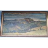 A Large 20th Century Oil on Canvas Depicting a Countryside Scene.