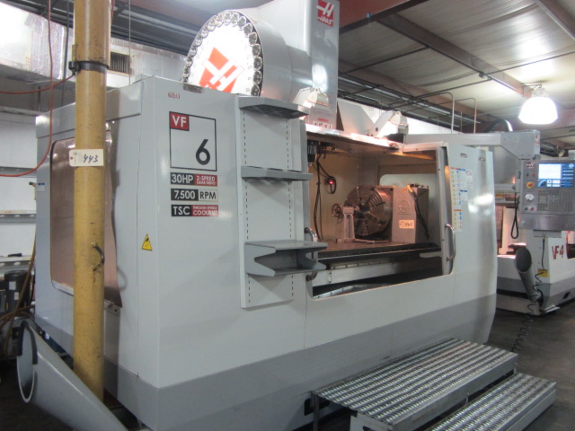 Haas Model VF-6/50 CNC Vertical Machining Center with 28'' x 64'' Table, 64'' X-Axis, 32'' Y-Axis, - Image 5 of 7