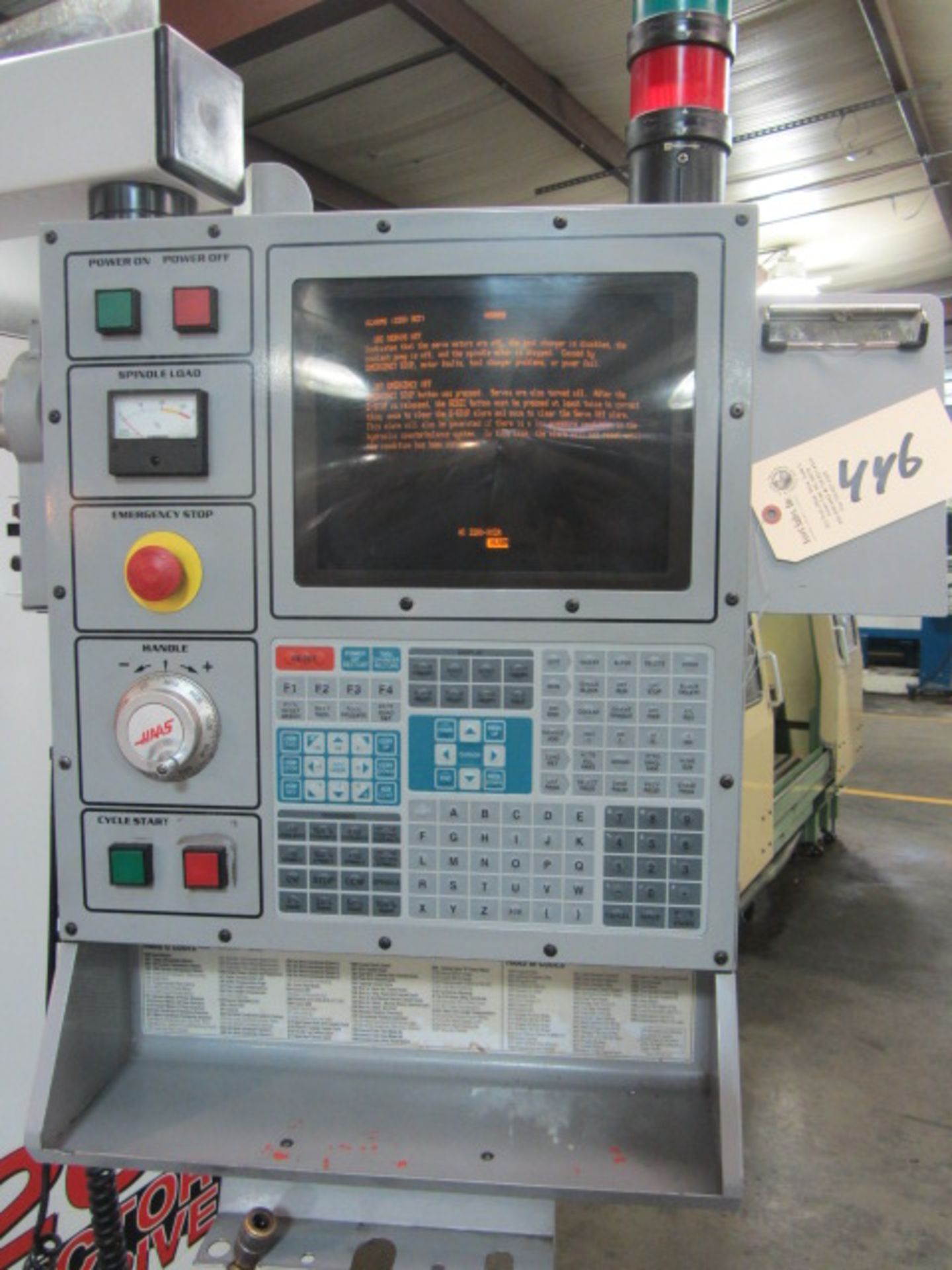 Haas Model VF-4 CNC Vertical Machining Center with 18'' x 52'' Table, 50'' X-Axis, 20'' Y-Axis, 25'' - Image 2 of 7