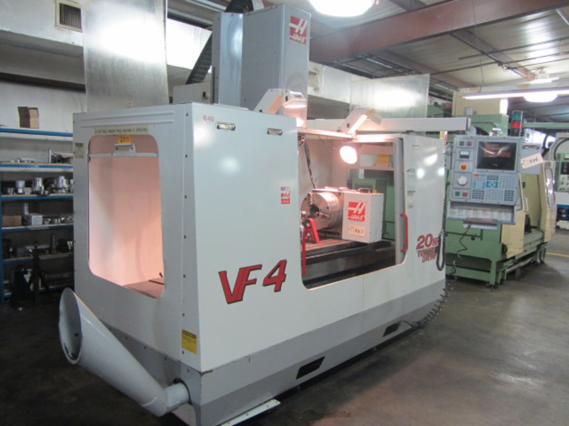 Haas Model VF-4 CNC Vertical Machining Center with 18'' x 52'' Table, 50'' X-Axis, 20'' Y-Axis, 25'' - Image 6 of 7