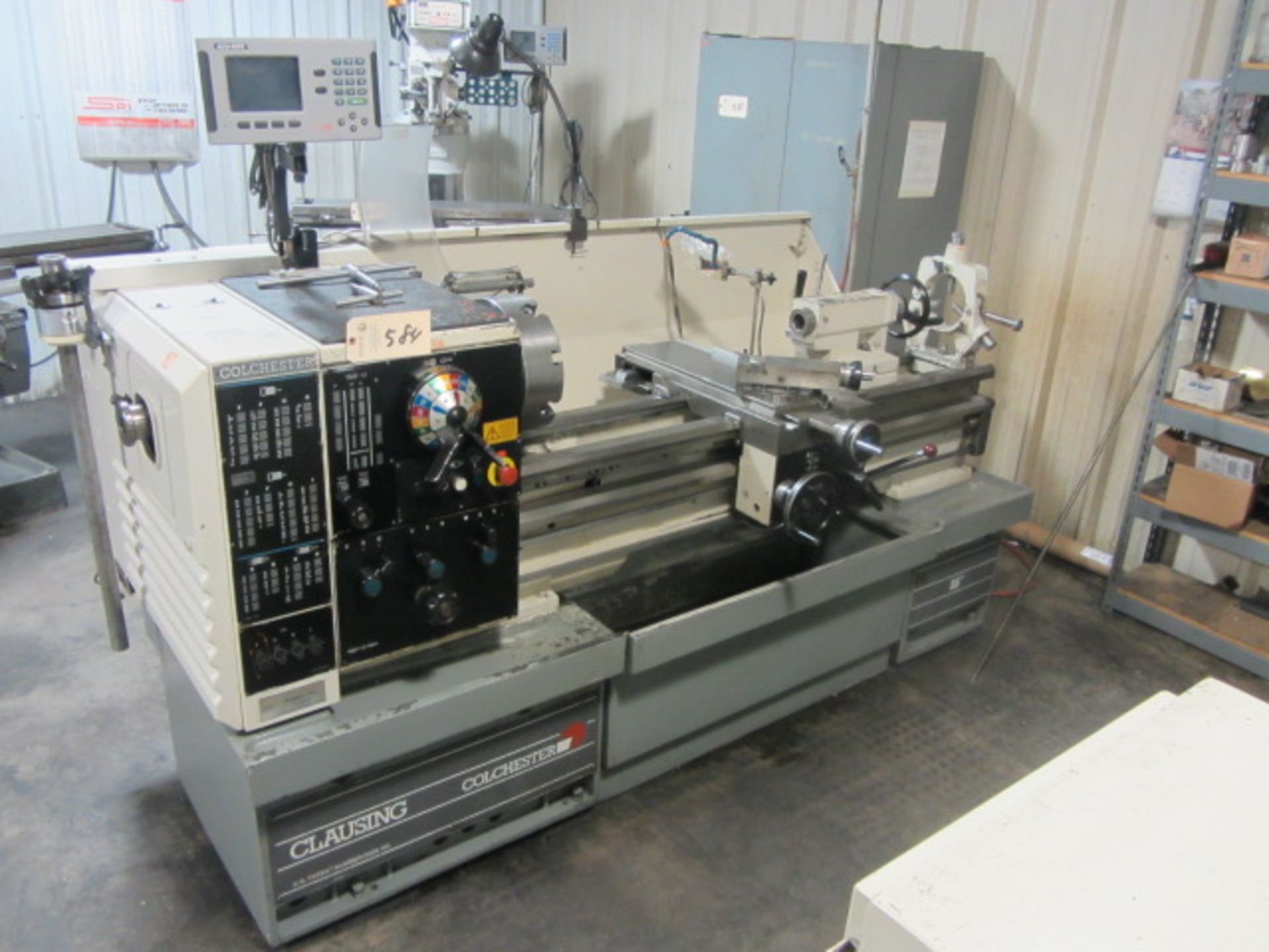Clausing Colchester Engine Lathe with 18'' Swing Over Bed x 48'' Center Distance, 8'' 3-Jaw Chuck,