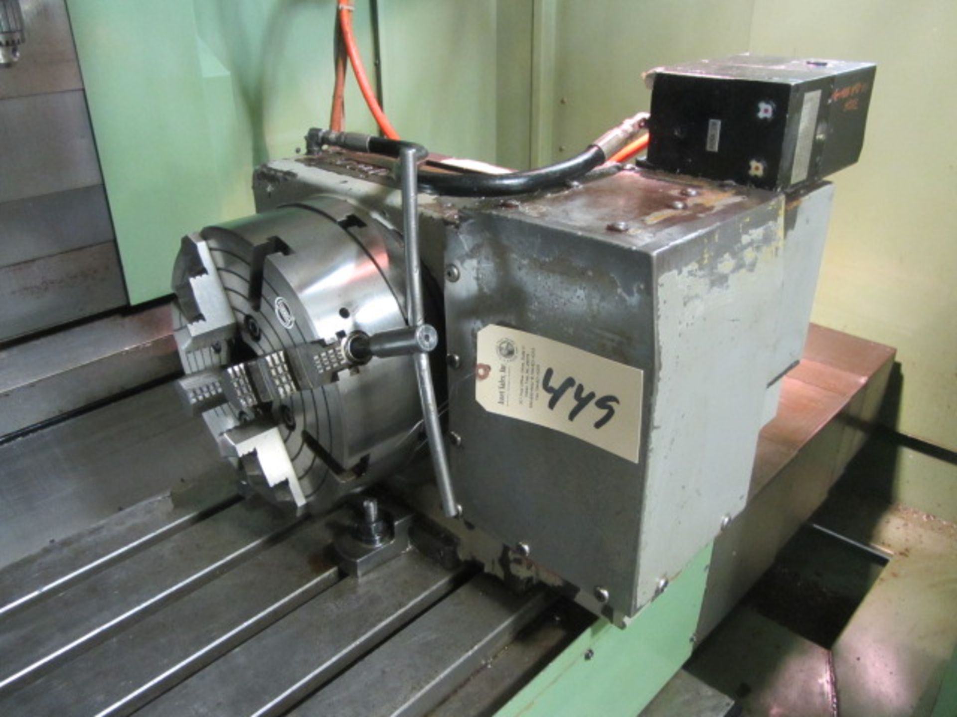 Tsudakoma 4th Axis Rotary Table with 12'' 4-Jaw Chuck, Tailstock, 2'' Bore