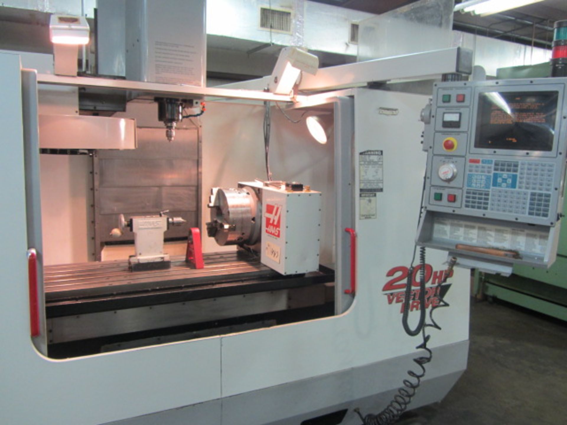 Haas Model VF-4 CNC Vertical Machining Center with 18'' x 52'' Table, 50'' X-Axis, 20'' Y-Axis, 25'' - Image 3 of 7