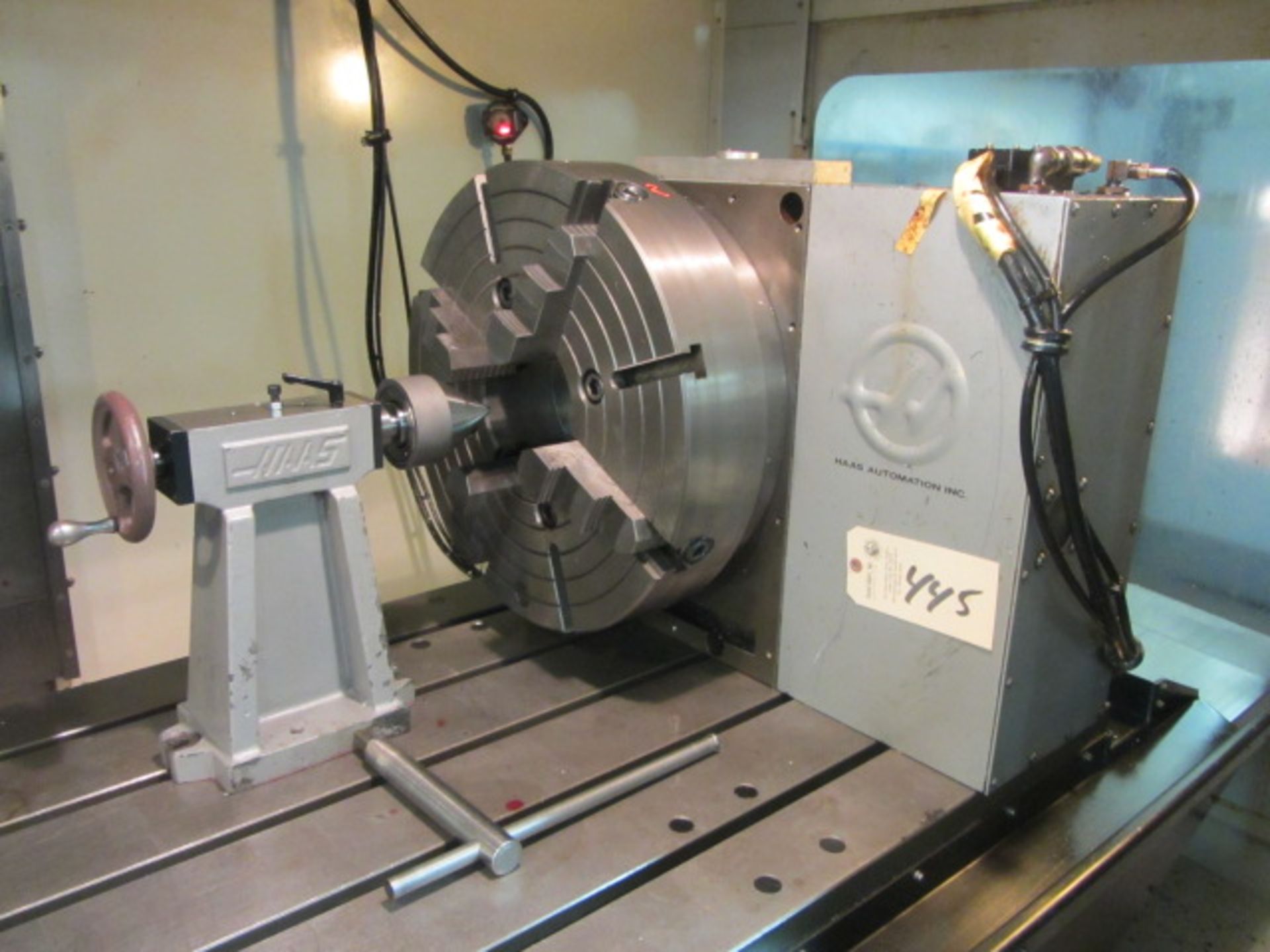 Haas 4th Axis Rotary Table with 19.5'' Chuck, Tailstock, 7'' Bore