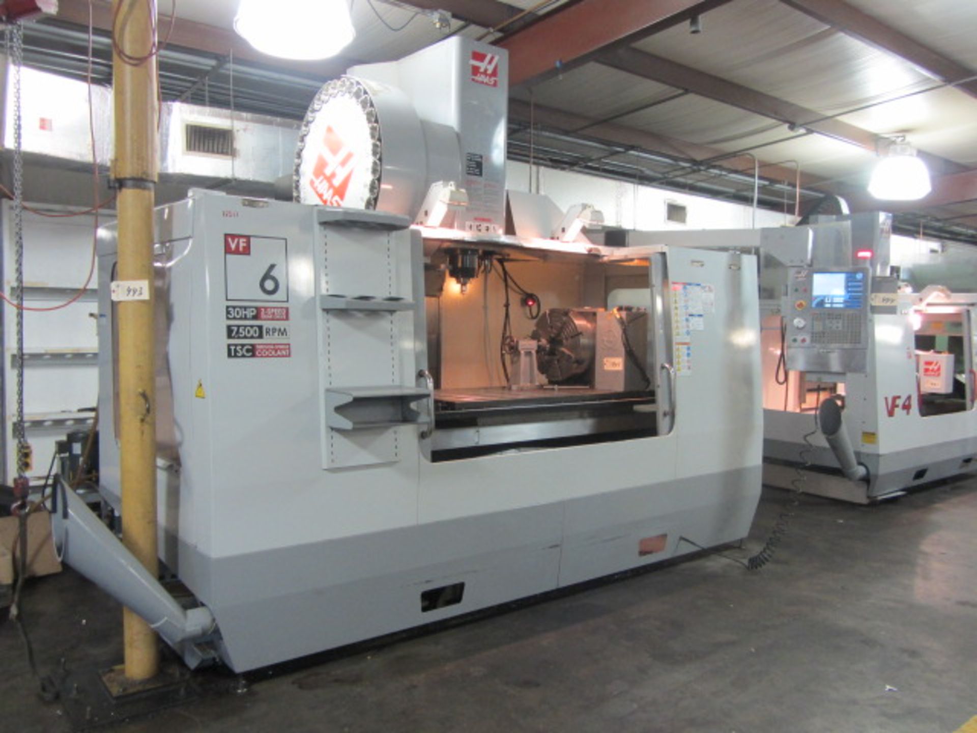 Haas Model VF-6/50 CNC Vertical Machining Center with 28'' x 64'' Table, 64'' X-Axis, 32'' Y-Axis,