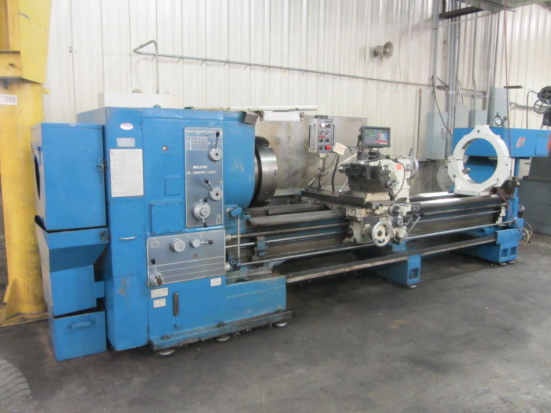 Mazak Heavy Duty Oil Country Engine Lathe with Dual 24'' 4-Jaw Chucks, 34'' Swing Over Bed x 100''