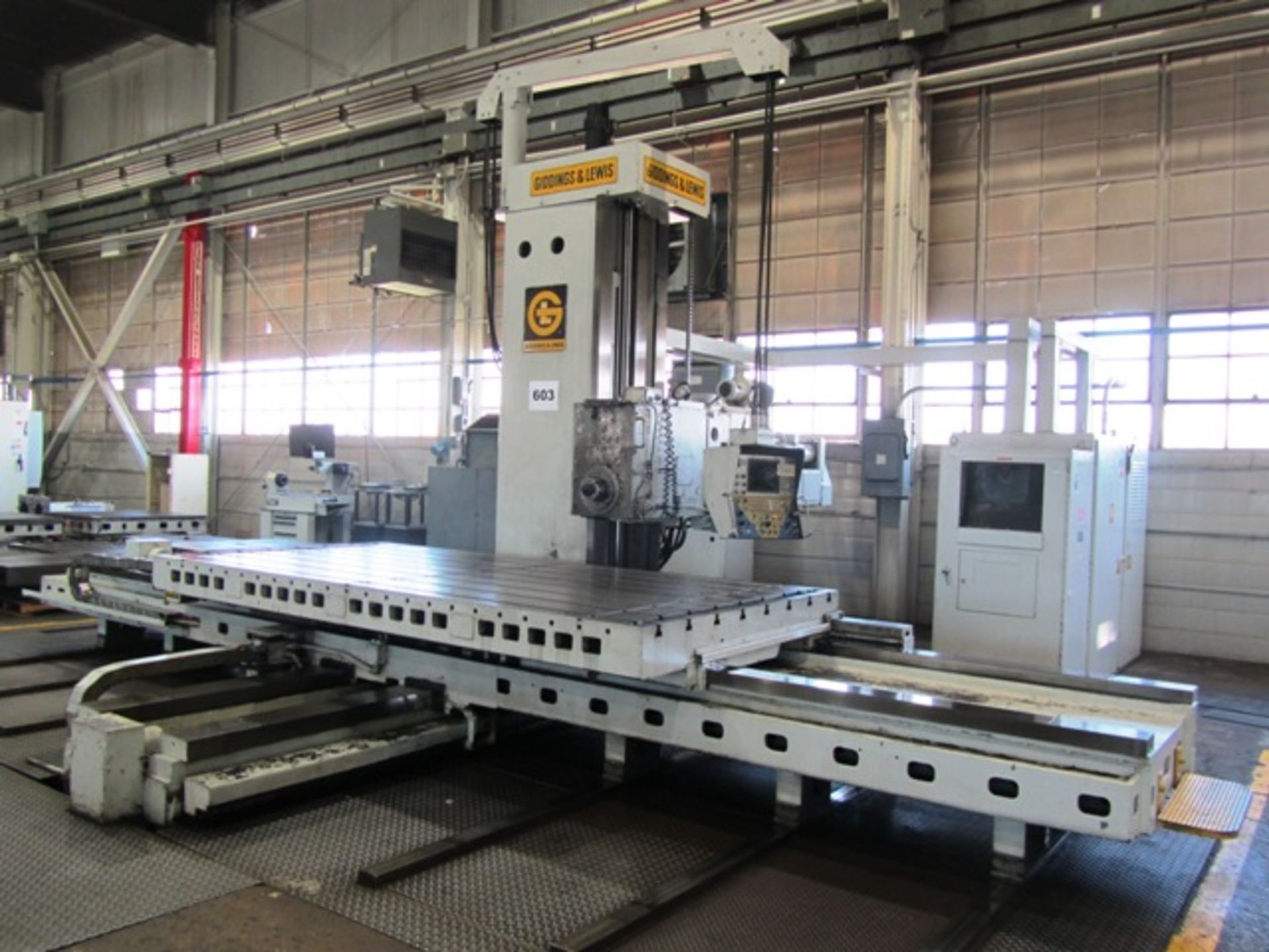 Giddings & Lewis Model G60T 6'' CNC Table Type Horizontal Boring Mill with 72'' x 144'' Table, 144'' - Image 3 of 4