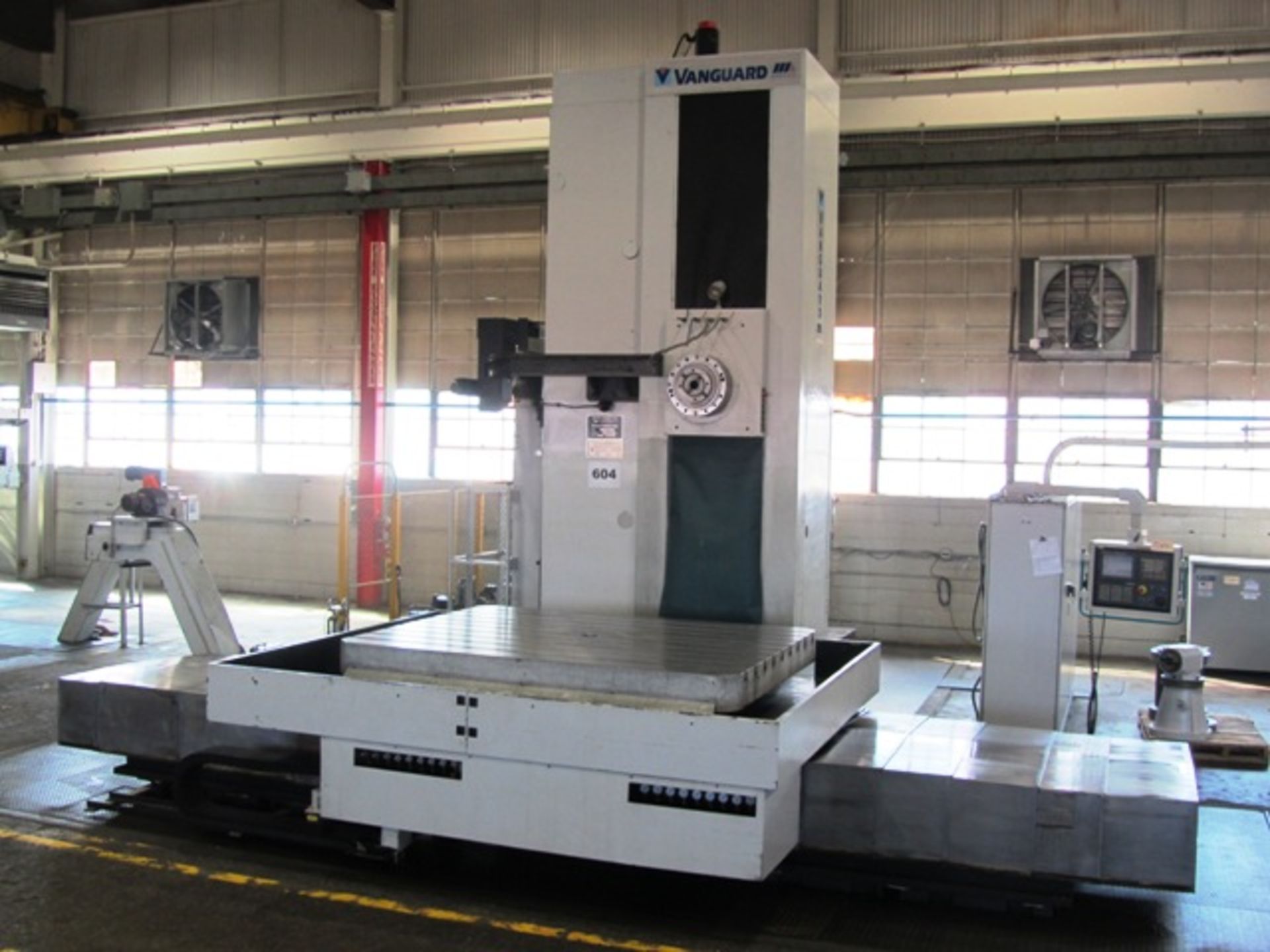 Vanguard 6.3'' CNC Table Type Horizontal Boring Mill with 78'' x 98'' 360,000 Position B-Axis Rotary