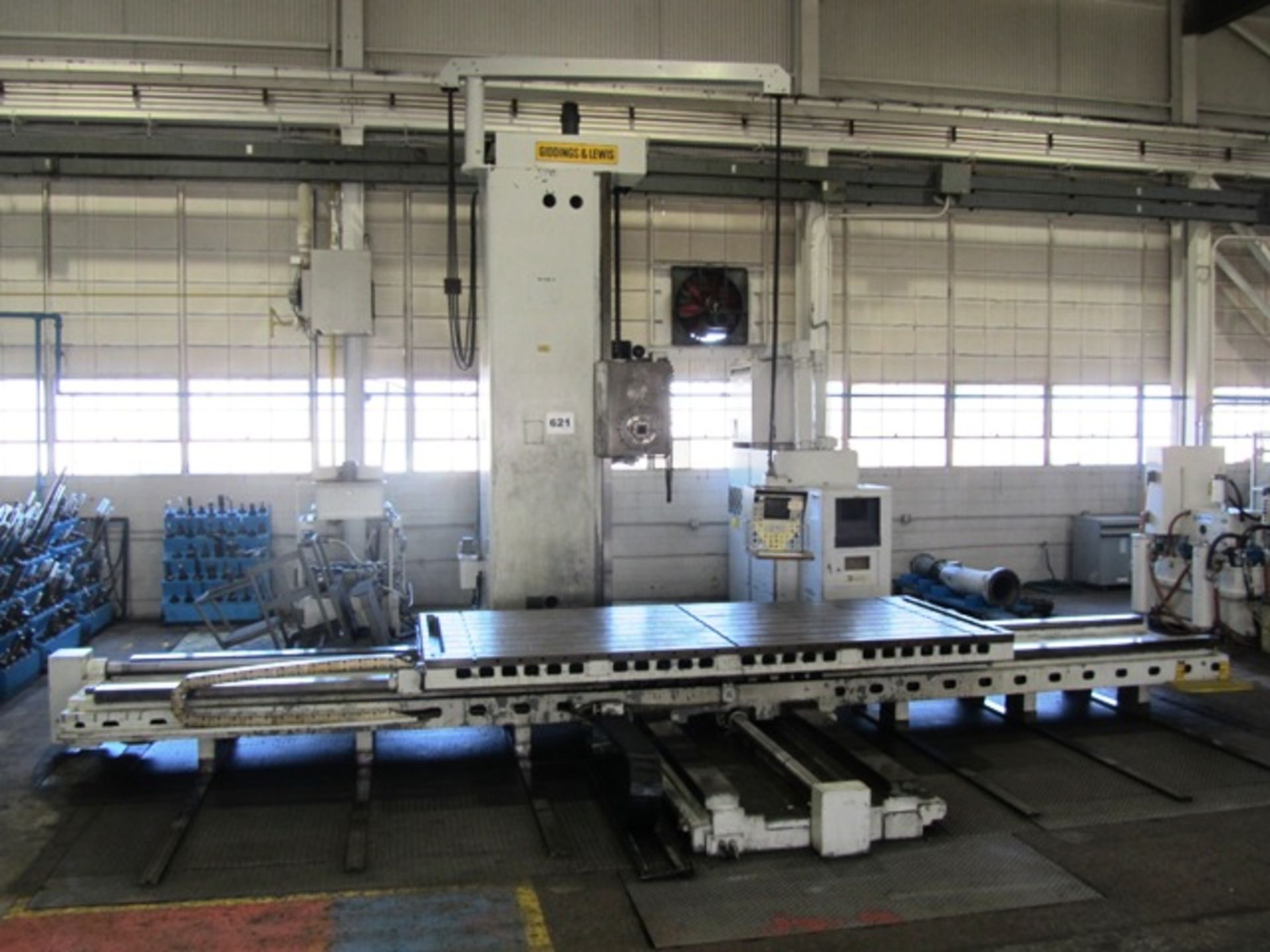 Giddings & Lewis Model H70-T 7'' CNC Table Type Horizontal Boring Mill with 72'' x 168'' Table,