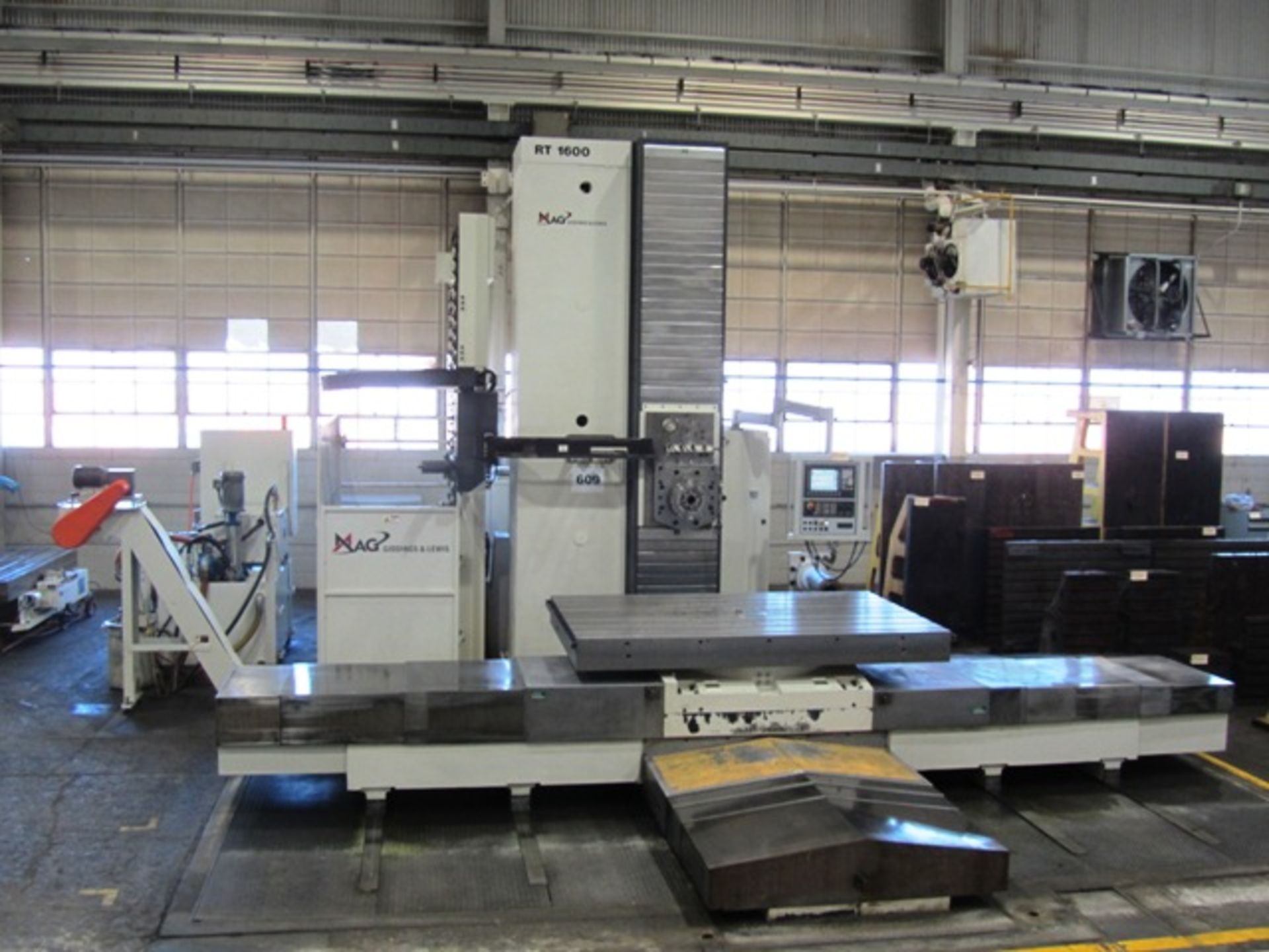 Giddings & Lewis Model RT 1600 6.1'' CNC Table Type Horizontal Boring Mill with 63'' x 98.4'' B-Axis