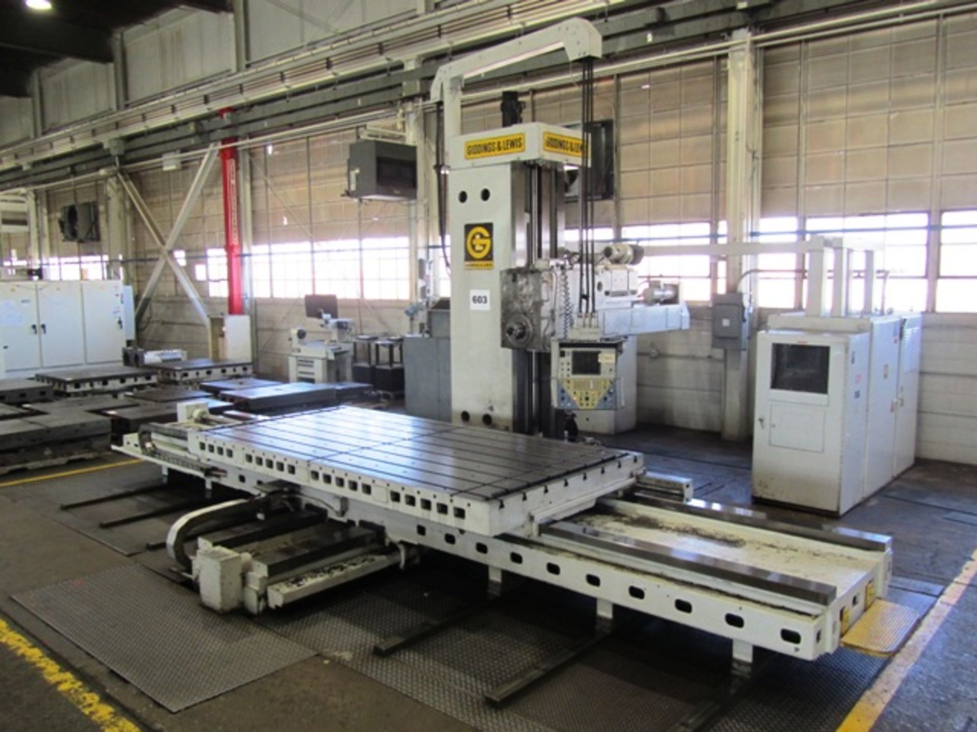 Giddings & Lewis Model G60T 6'' CNC Table Type Horizontal Boring Mill with 72'' x 144'' Table, 144''