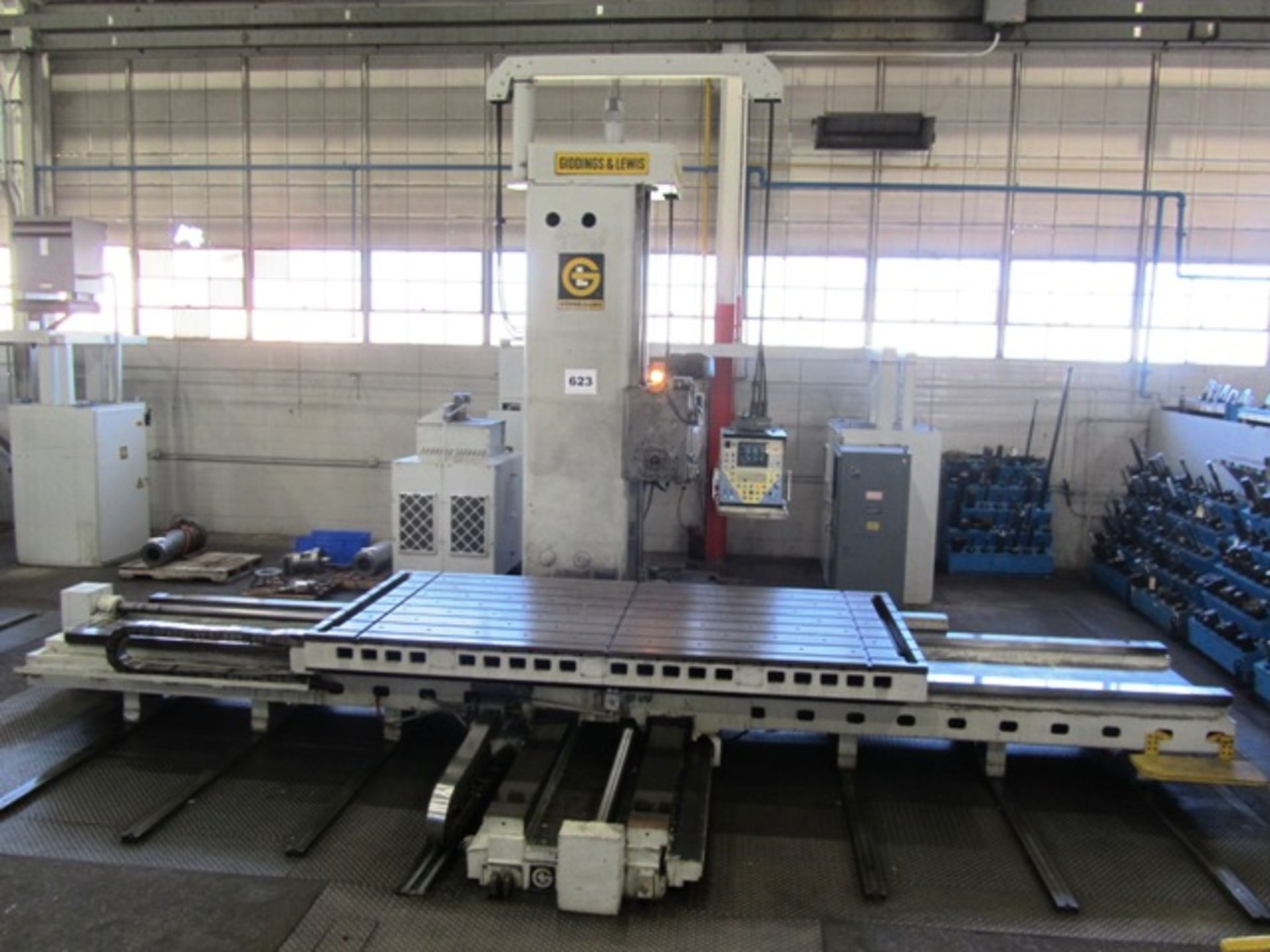 Giddings & Lewis Model G60T 6'' CNC Table Type Horizontal Boring Mill with 72'' x 144'' Table, 144''