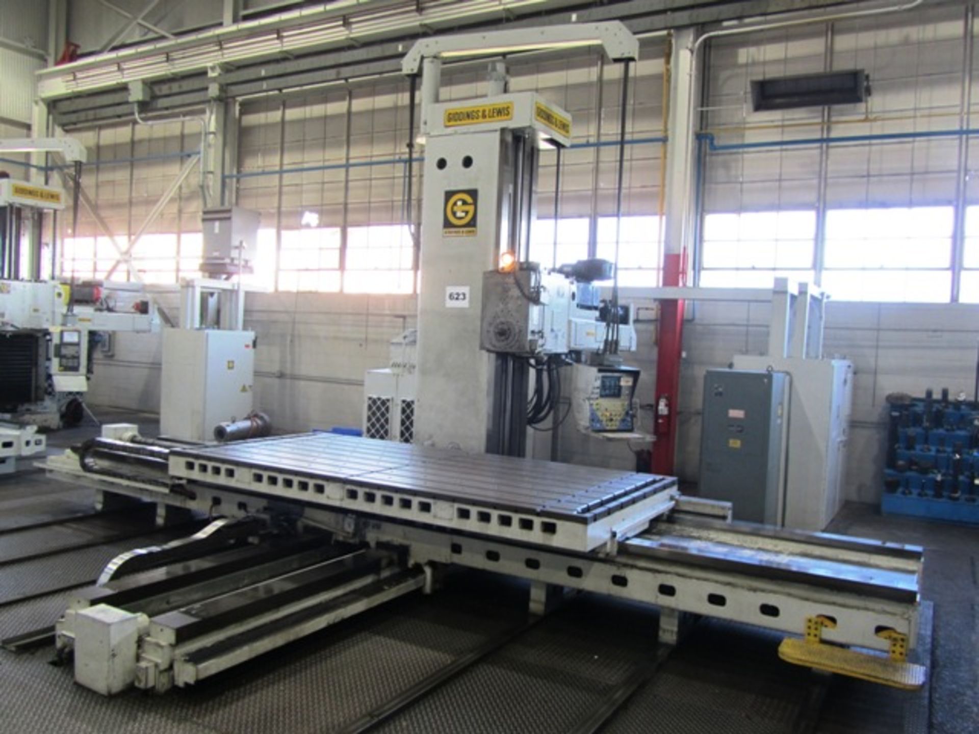 Giddings & Lewis Model G60T 6'' CNC Table Type Horizontal Boring Mill with 72'' x 144'' Table, 144'' - Image 3 of 4