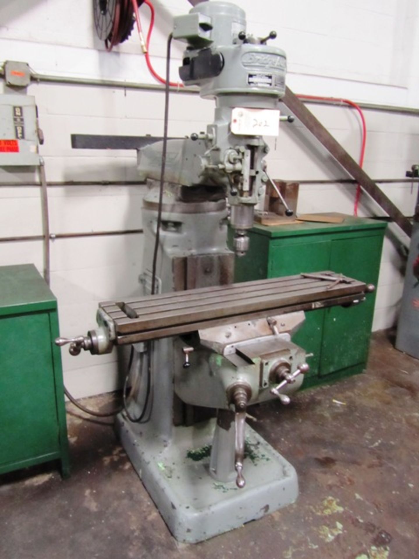 Bridgeport Vertical Milling Machine with 9'' x 42'' T-Slotted Table, R8 Taper, sn:BR31344