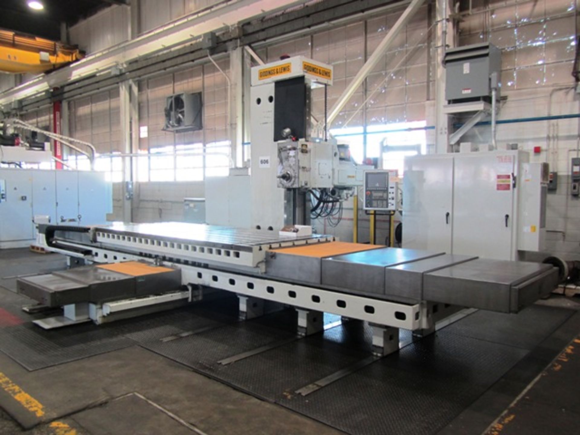 Giddings & Lewis Model PC-50 5'' CNC Table Type Horizontal Boring Mill with 60'' x 144'' Table, - Image 3 of 4