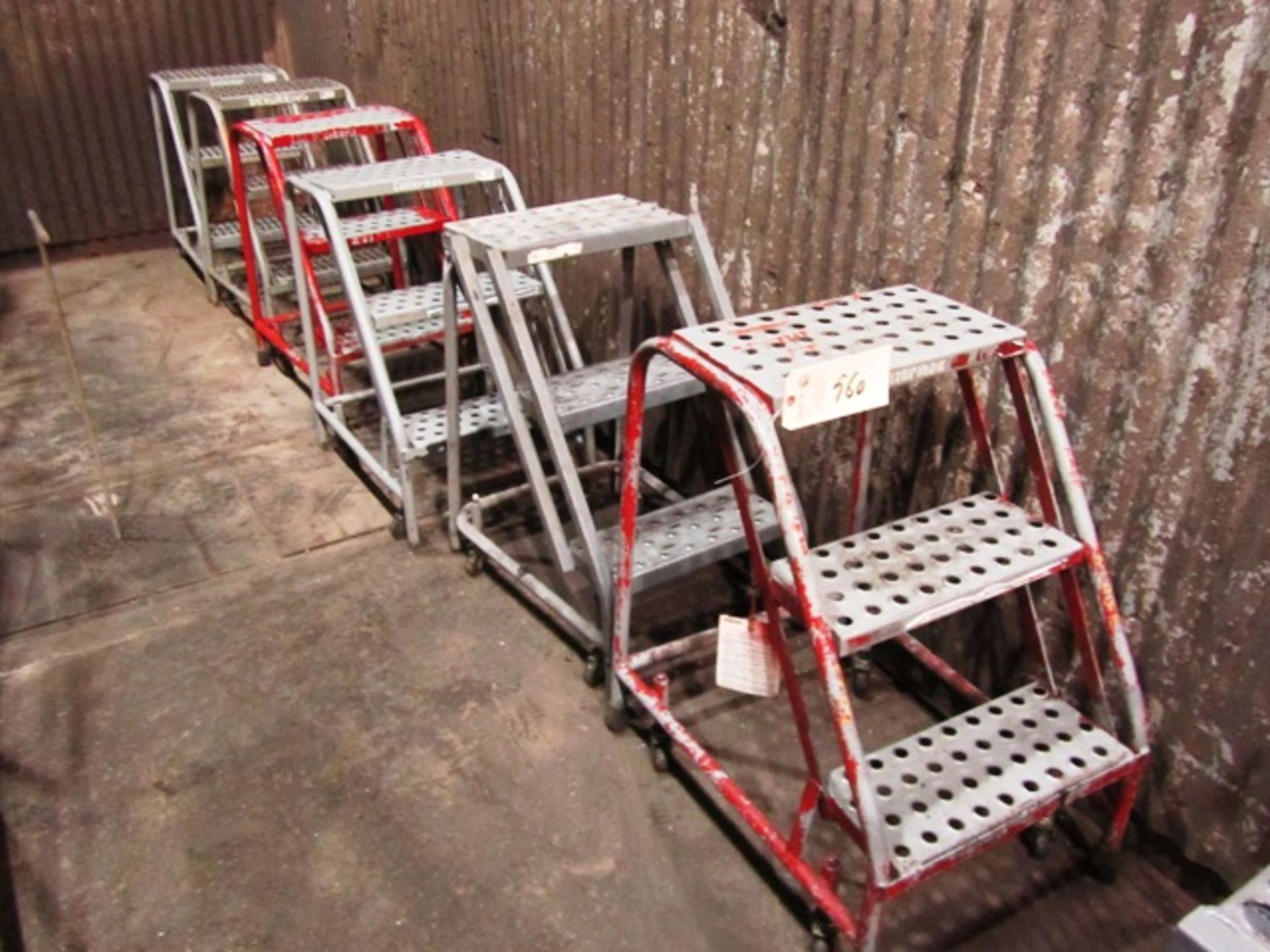 (6) 3-Step Portable Stock Ladders
