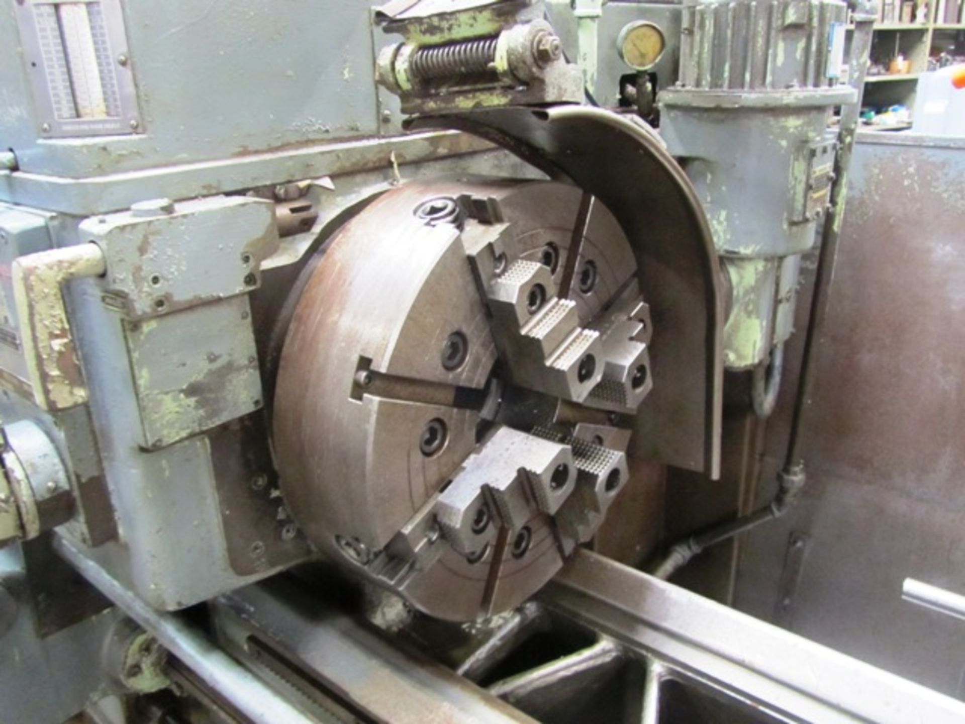 Warner & Swasey #3A Model M3500 Square Head Turret Lathe with 20'' 4-Jaw Chuck, Power Wrench, 6'' - Image 5 of 5