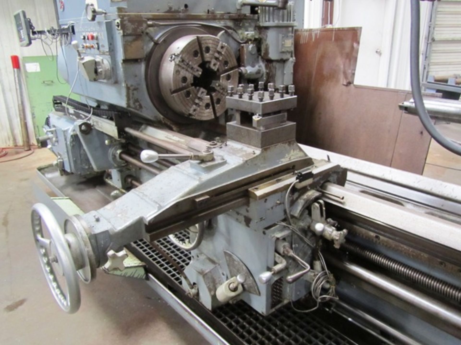Warner & Swasey #4A Model M-3350 Square Head Turret Lathe with 20'' 4-Jaw Chuck, Power Wrench, 9-1/ - Image 5 of 6