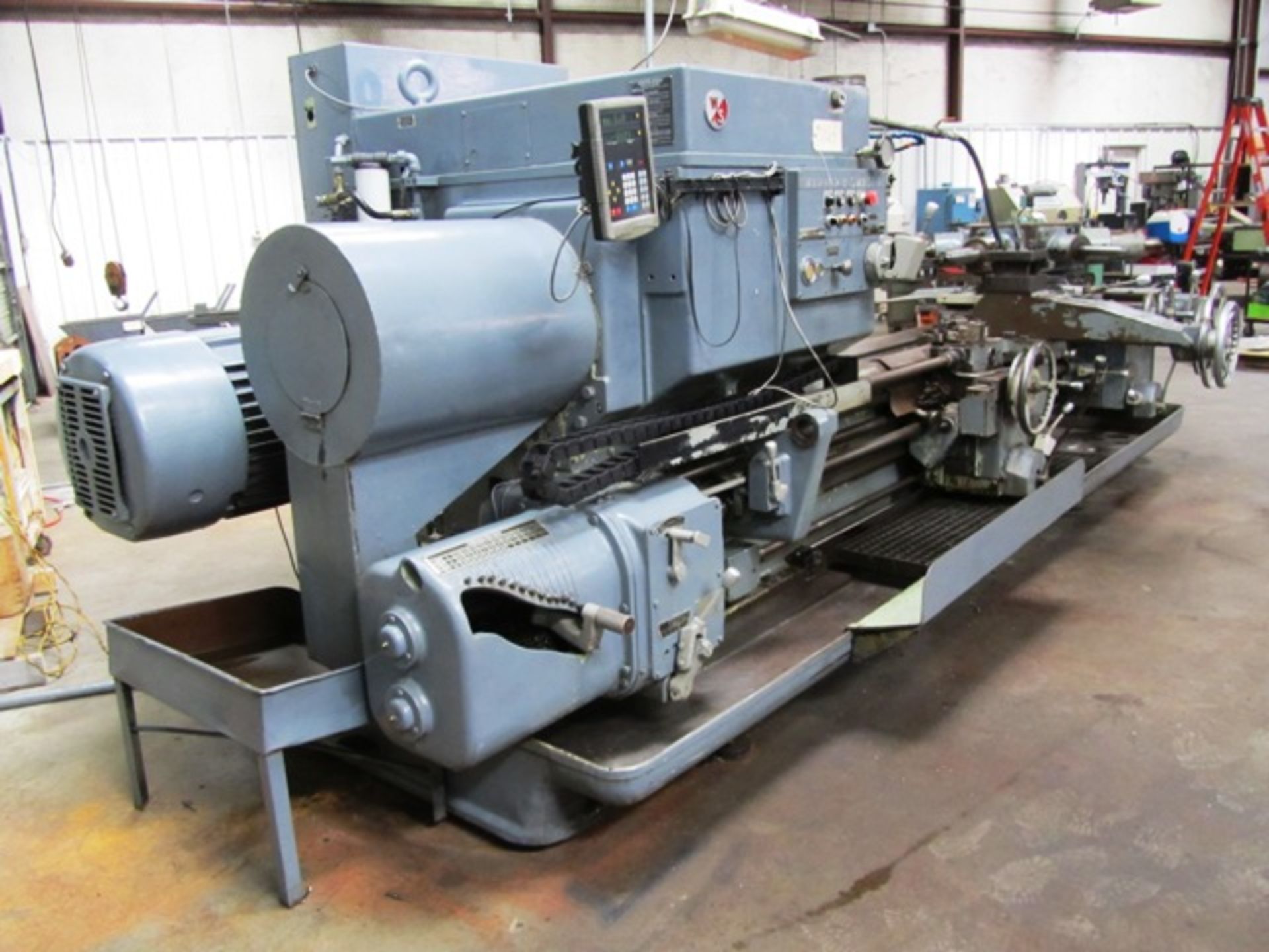 Warner & Swasey #4A Model M-3350 Square Head Turret Lathe with 20'' 4-Jaw Chuck, Power Wrench, 9-1/ - Image 3 of 6