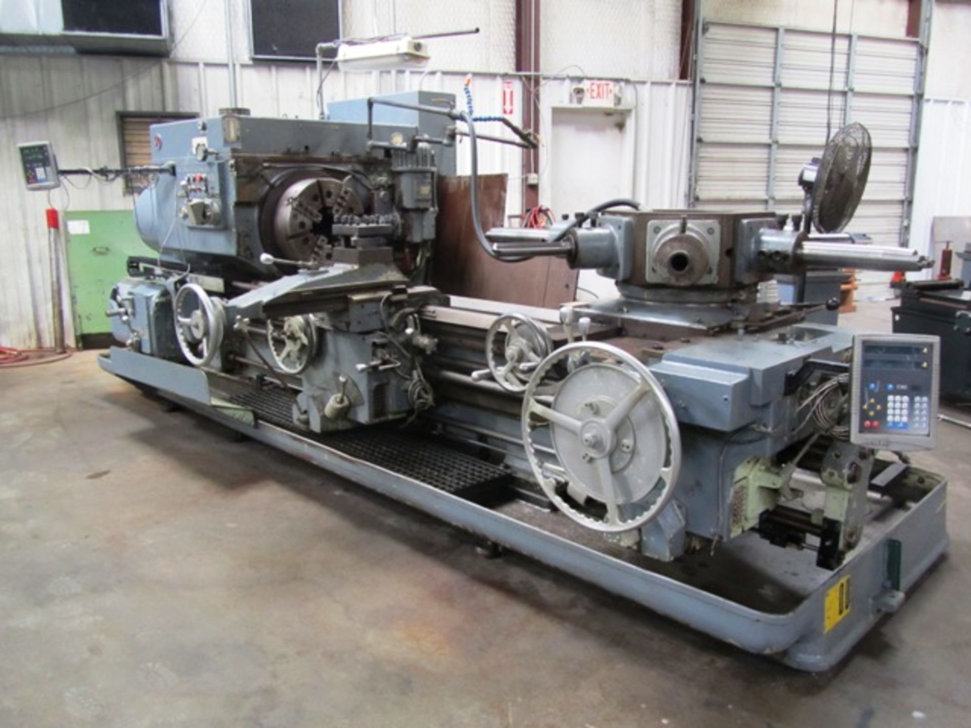 Warner & Swasey #4A Model M-3350 Square Head Turret Lathe with 20'' 4-Jaw Chuck, Power Wrench, 9-1/ - Image 2 of 6