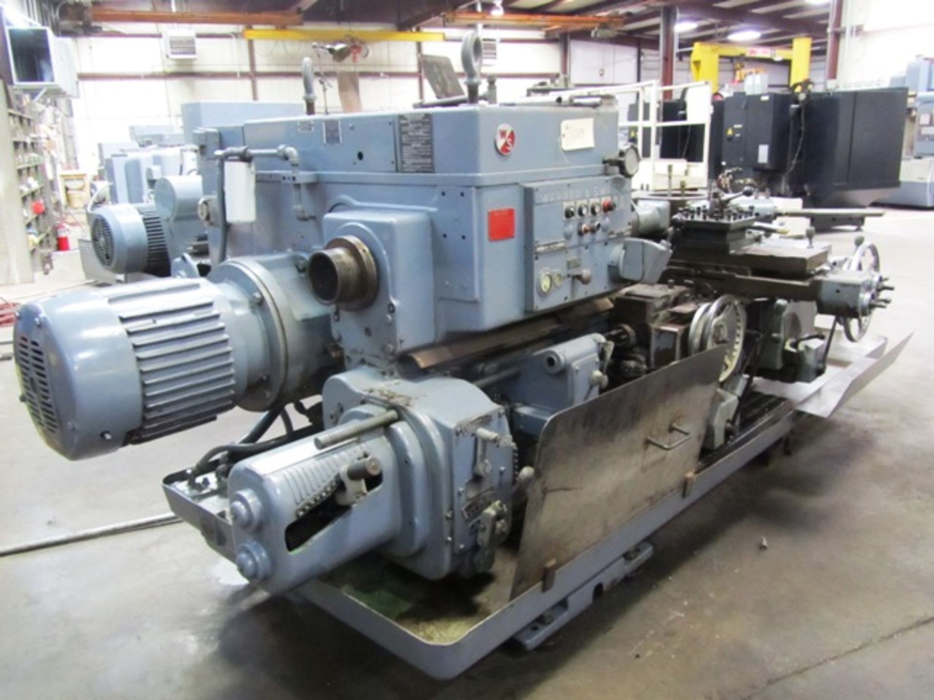 Warner & Swasey #2A Model M-3470 Square Head Turret Lathe with 18'' 3-Jaw Chuck, 4-1/2'' Thru- - Image 3 of 4