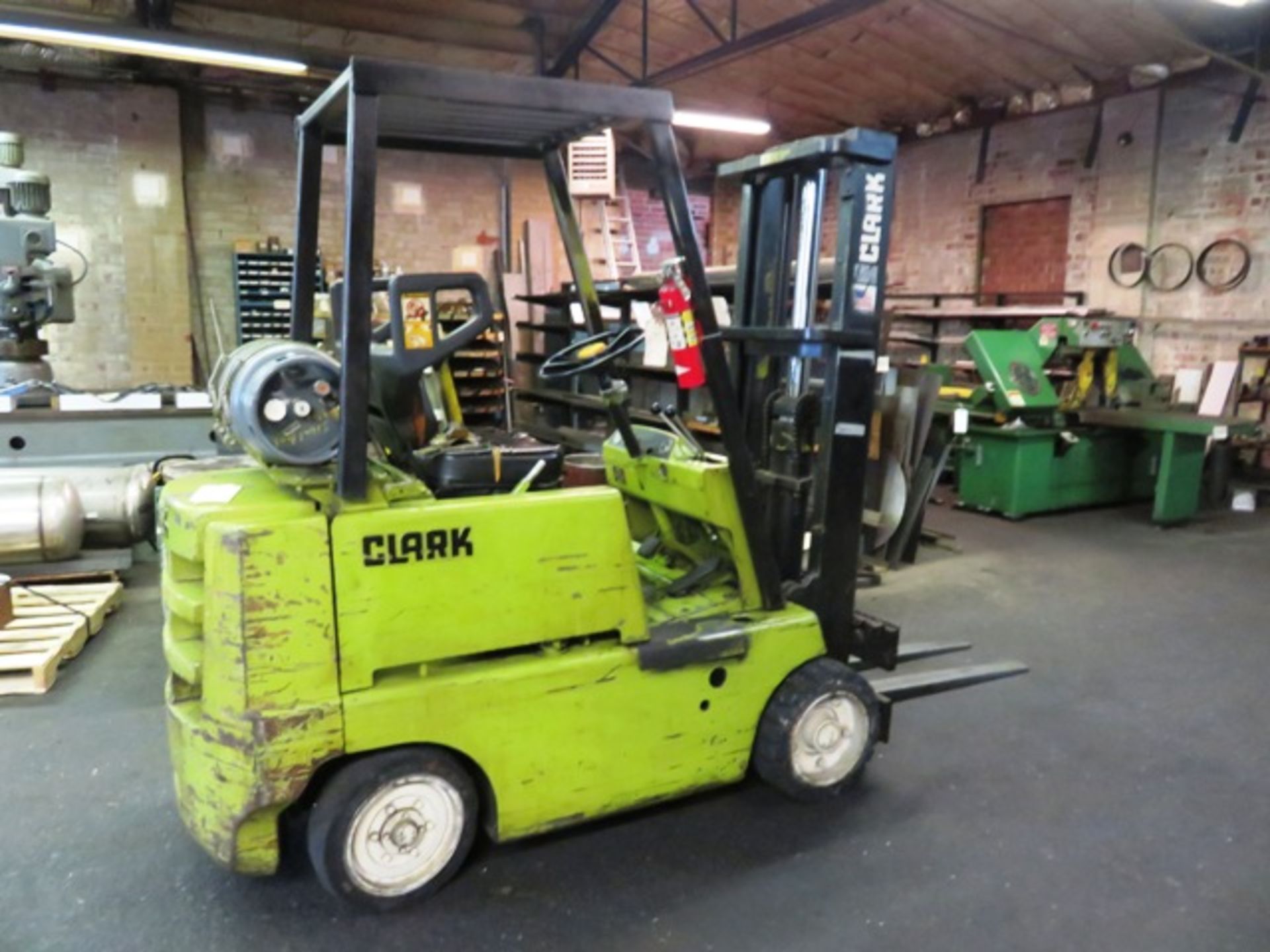 Clark Model C-300-50 5000lbs Capacity Forklift with Cage, Propane, 4' Forks, Single Stage Mast, - Image 3 of 3