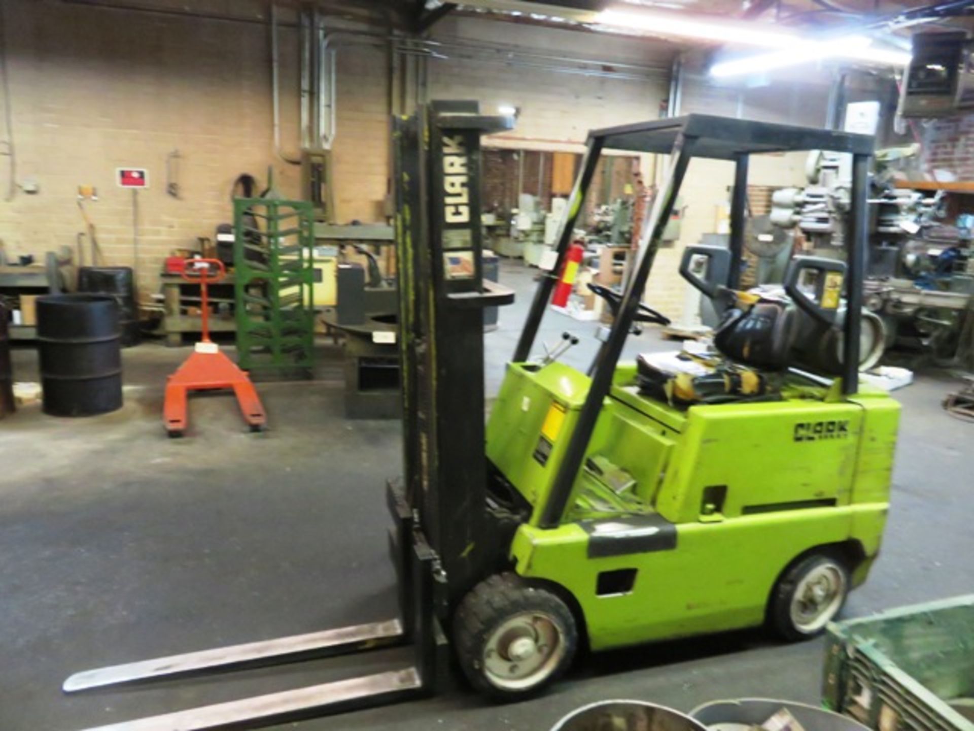 Clark Model C-300-50 5000lbs Capacity Forklift with Cage, Propane, 4' Forks, Single Stage Mast, - Image 2 of 3