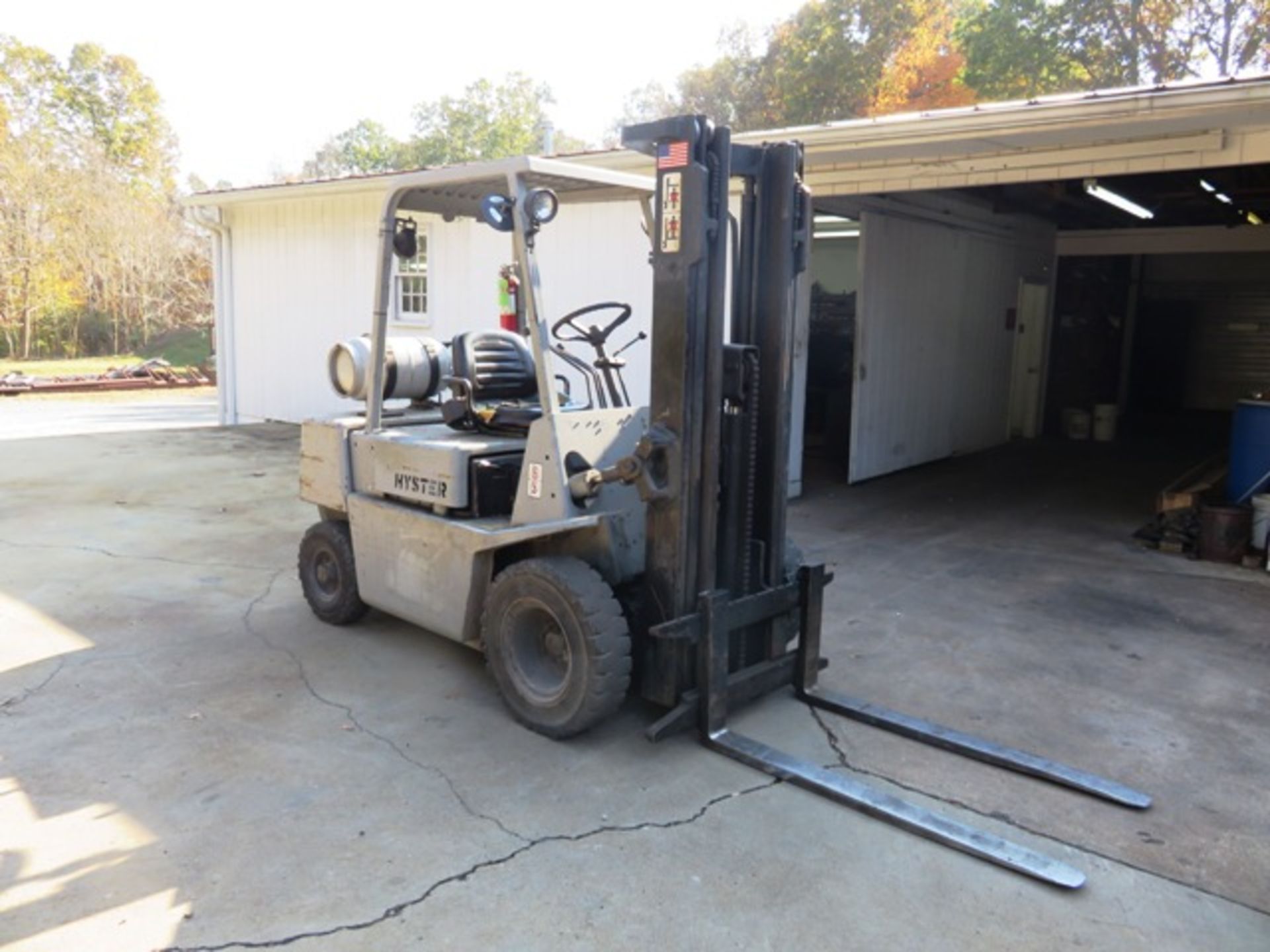 Hyster 5,400lb Capacity LP Forklift with 2-Stage Mast, Pneumatic Tires, Cage, sn:A177B20209H with - Image 3 of 3