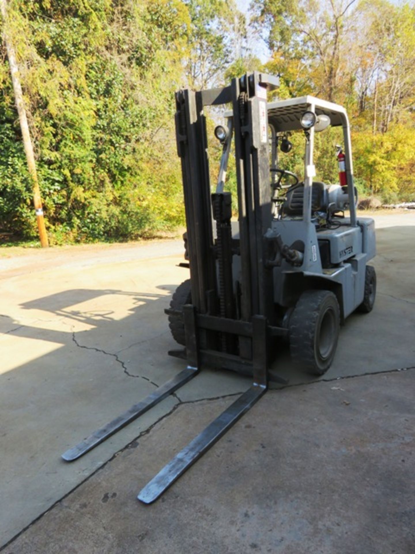 Hyster 5,400lb Capacity LP Forklift with 2-Stage Mast, Pneumatic Tires, Cage, sn:A177B20209H with - Image 2 of 3