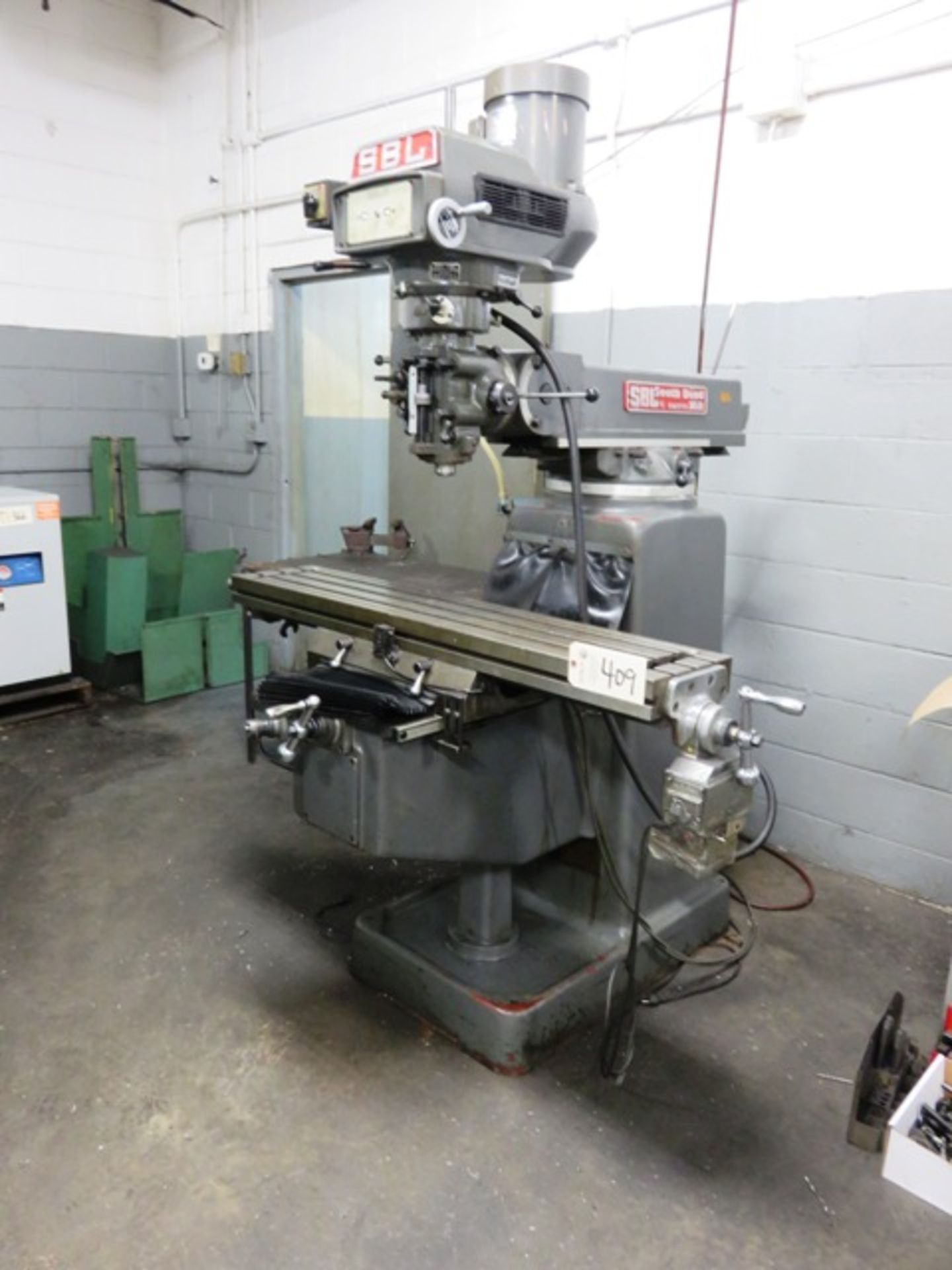 SBL Model 1M3V50 Vertical Milling Machine with 10'' x 50'' Power Feed Table, 3 HP, Variable