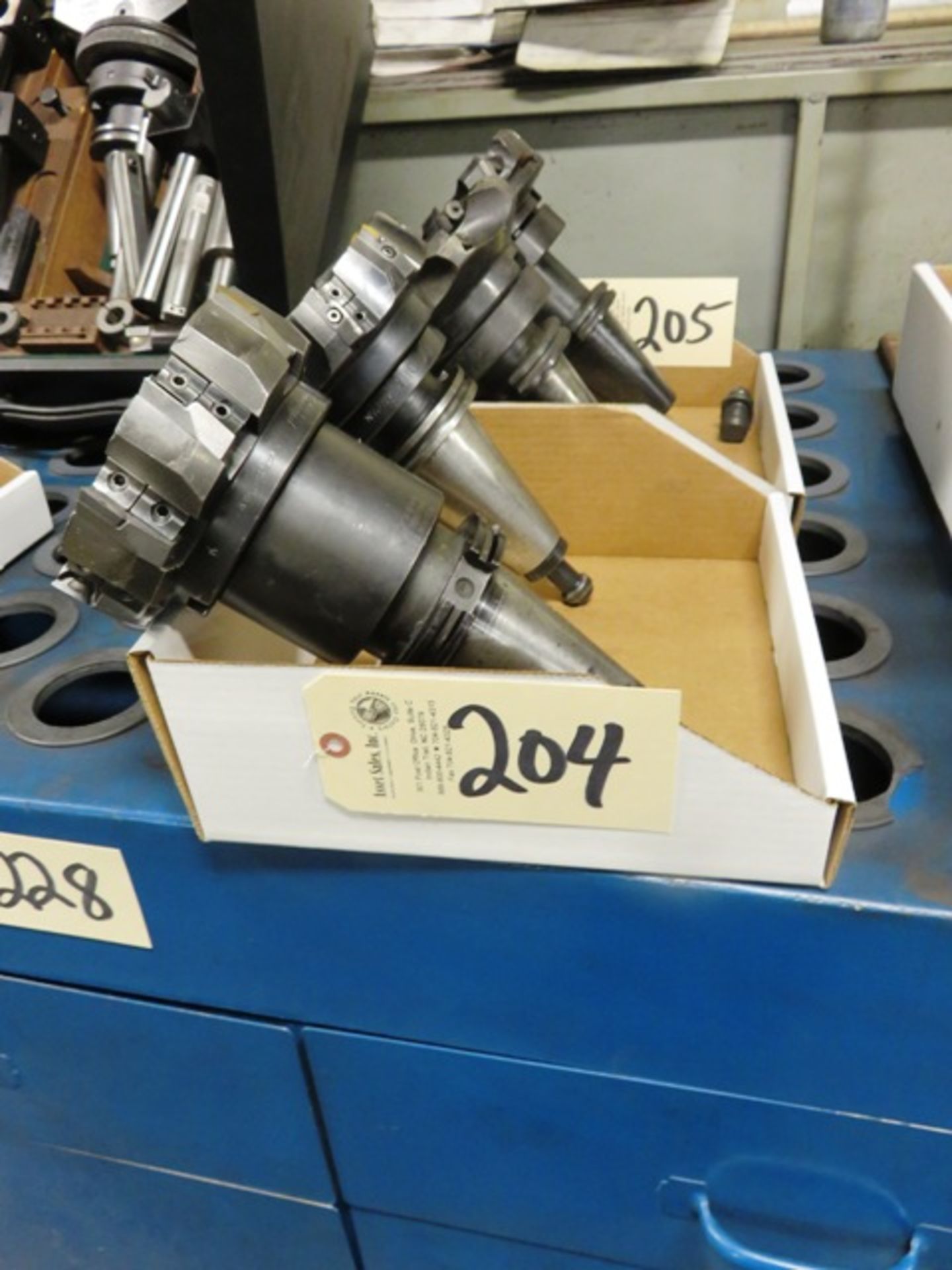 (2) CAT 50 Shell Mill Toolholders