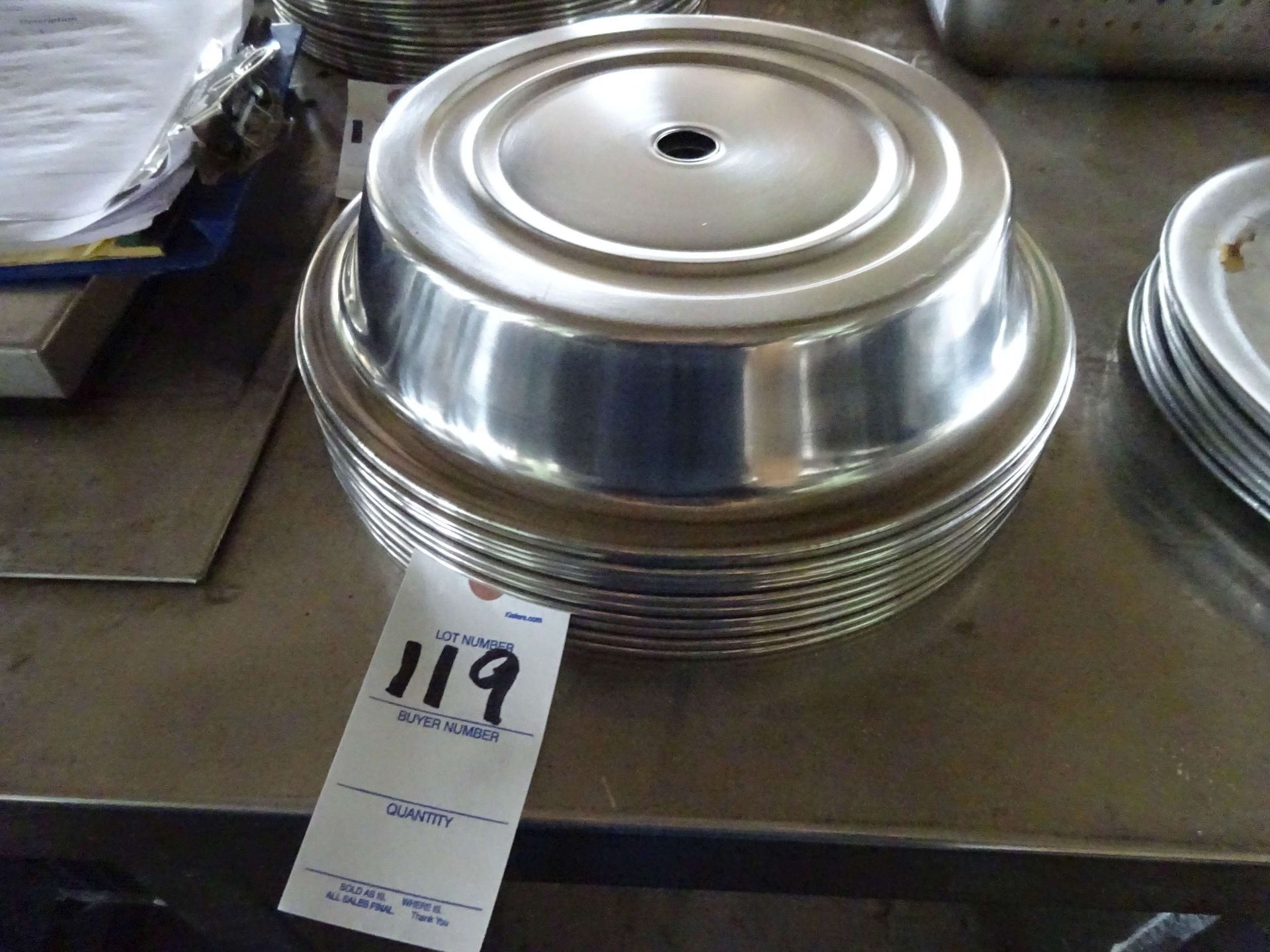 STAINLESS STEEL PLATE COVERS QTY 10